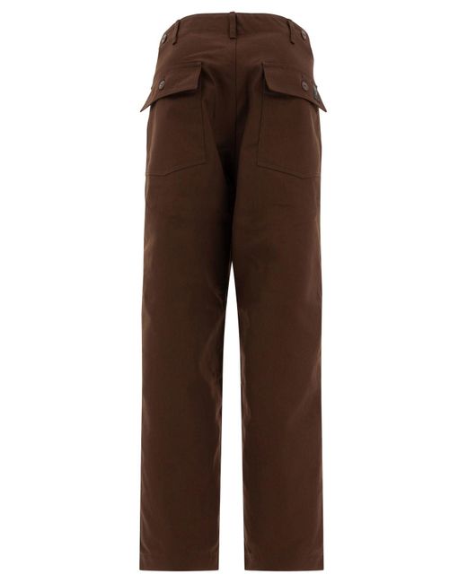 South2 West8 Brown Fatigue Trousers for men