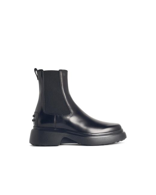 Tod's Blue Leather Ankle Boots