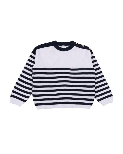 Balmain Blue Knit Jumper