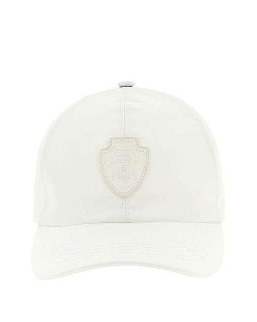 Brunello Cucinelli Logo-Baseballkappe in White für Herren