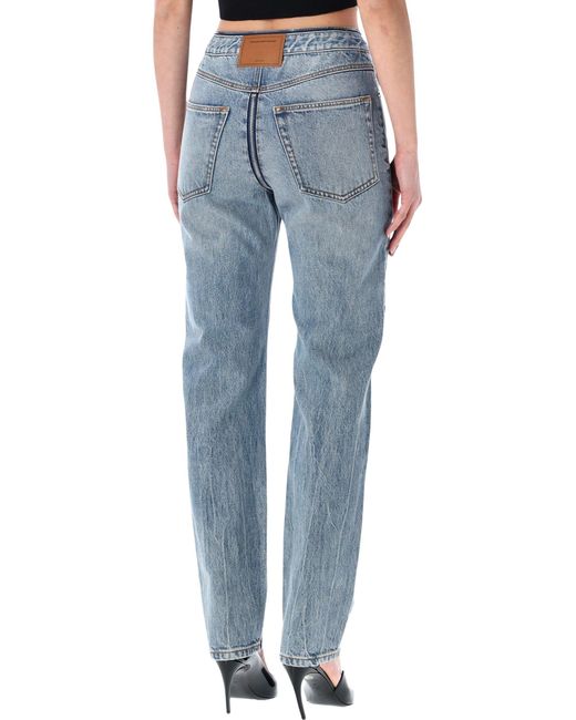 Alexander Wang Blue V-Waist Zip Jeans Cotton