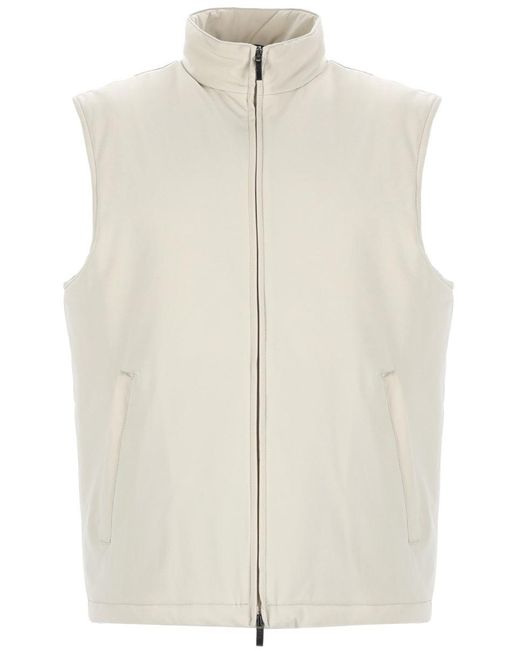 Fay White Turtleneck Vest for men