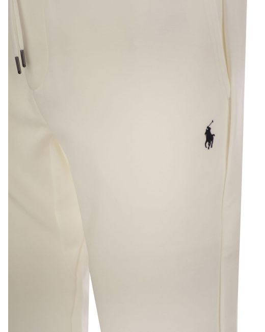 Polo Ralph Lauren White Double-Knit Jogging Trousers for men