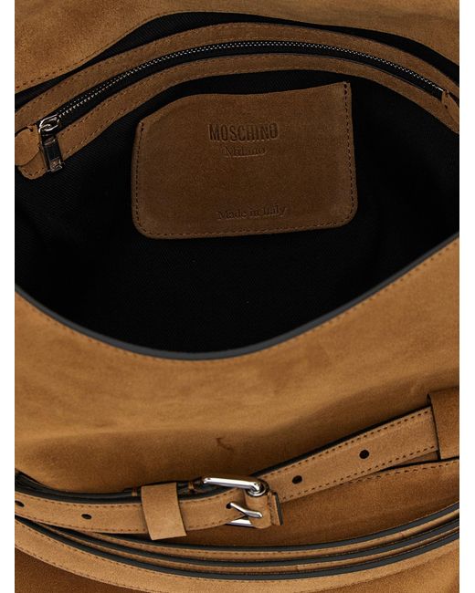 Moschino Brown 'Tie Me' Shoulder Bag