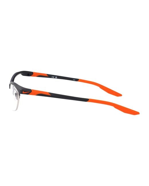 Nike White Matte Dark Acetate Glasses for men