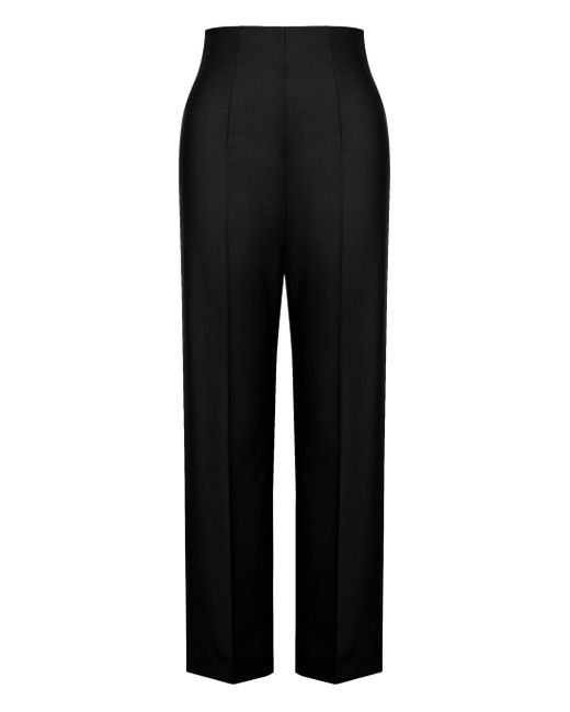 Alberta Ferretti Broek Van Wolblend in het Black