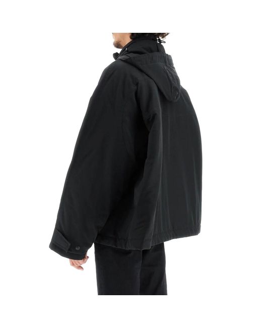 Balenciaga Black Oversize Parka Jacket for men