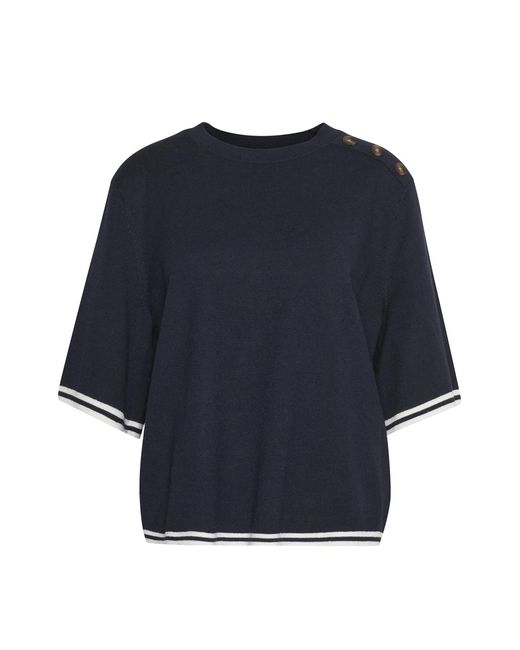 Barbour Blue Maglione Lavorato Genevive
