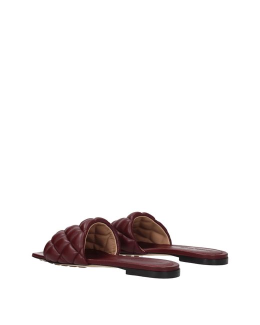Bottega Veneta Brown Merlot Leather Sandals And Clogs
