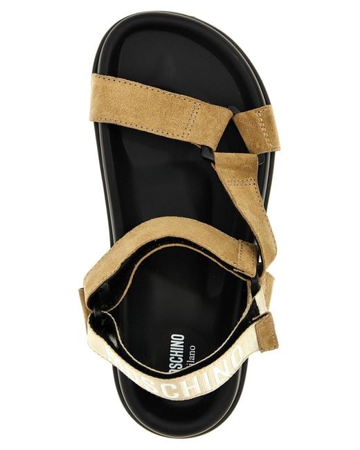 Moschino White Suede Sandals