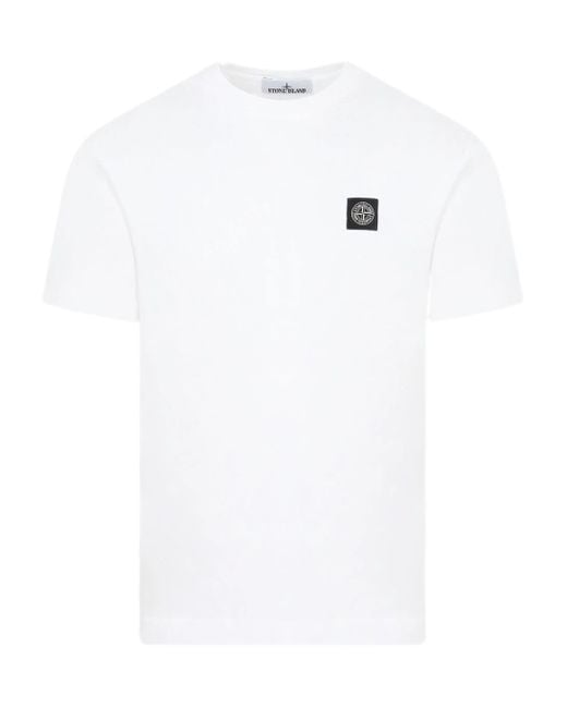 Stone Island White T Shirt