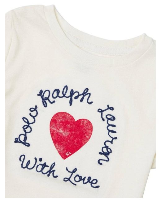 Polo Ralph Lauren White "Heart" Logo T-Shirt