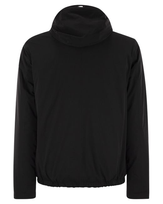 Herno Black Nylon Travel Jacket for men