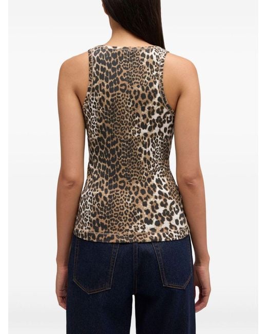 Ganni Multicolor Organic Cotton Tank Top