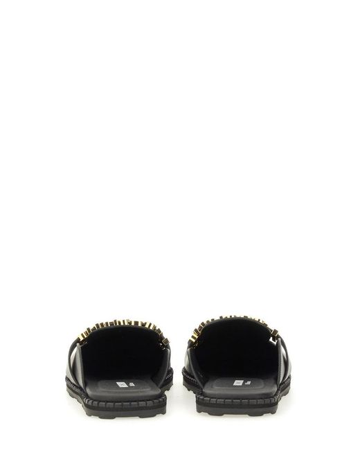 Moschino Green Sabot mit Logo -Schriftzug