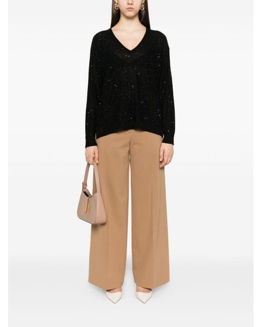 Fabiana Filippi Black Wolle gegen Nackenpullover