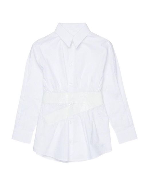 MM6 by Maison Margiela White Kids Buttoned Shirt