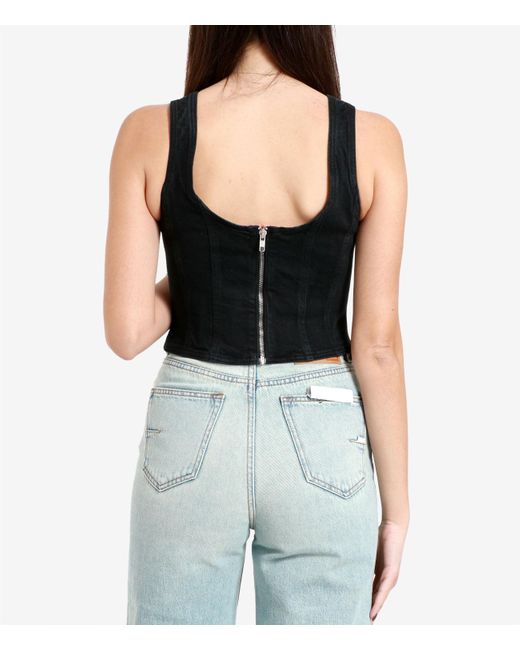 Grifoni Top Zwart in het Black