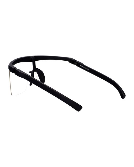 Mykita Black Md1 Pitch Clear Shield Acetate Glasses