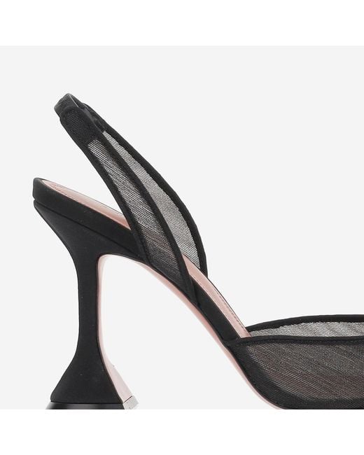 AMINA MUADDI Black Holli Mesh Slingback