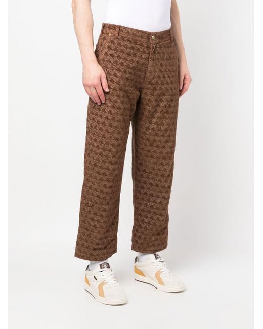ERL Brown Corduroy Embossed Pants Woven Clothing