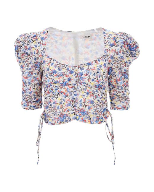 Isabel Marant Organic Cotton 'galaor' Top in het Multicolor