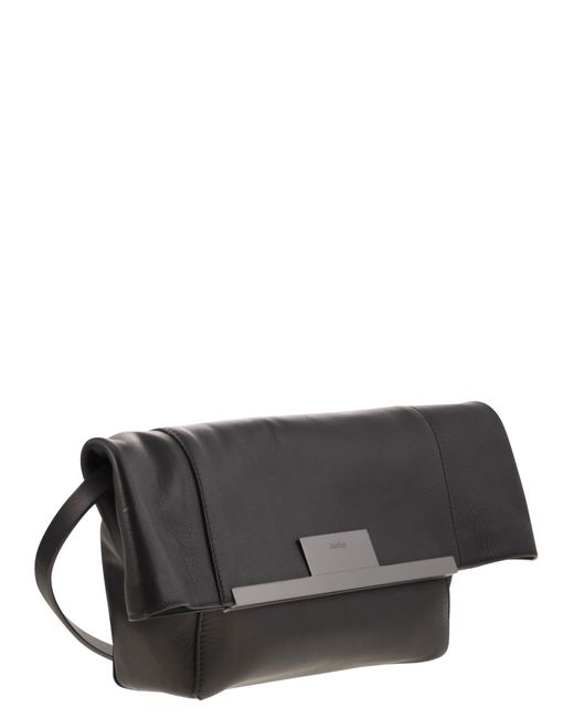 Max Mara Gray Mmclaspclutch kleine natürliche Leder -Kupplungsbeutel