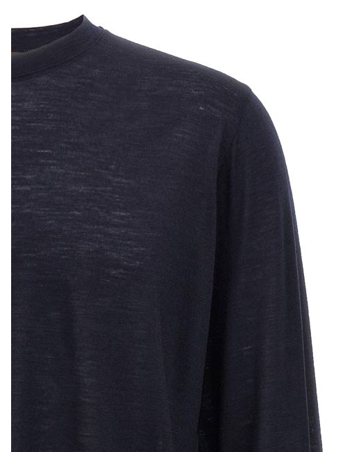 T-shirt en laine légère Zanone en coloris Blue