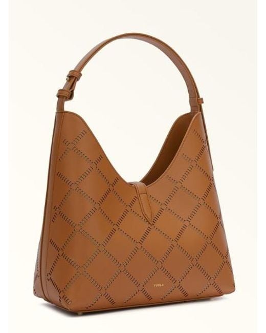 Furla Brown Goccia M Hobo