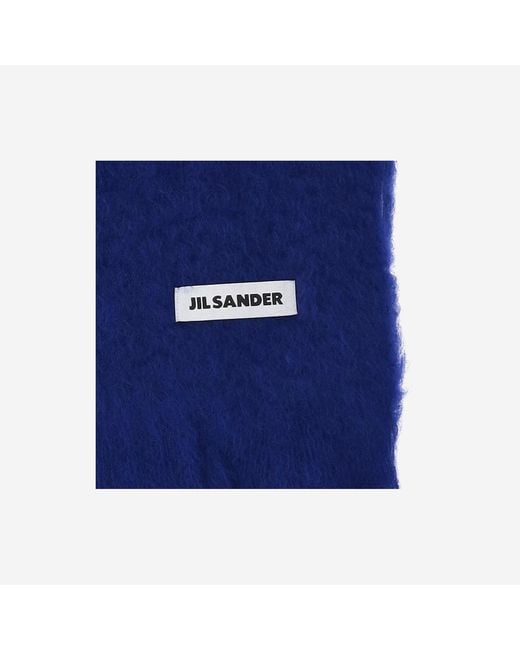 Jil Sander Blue Scarf Mohair-Blend