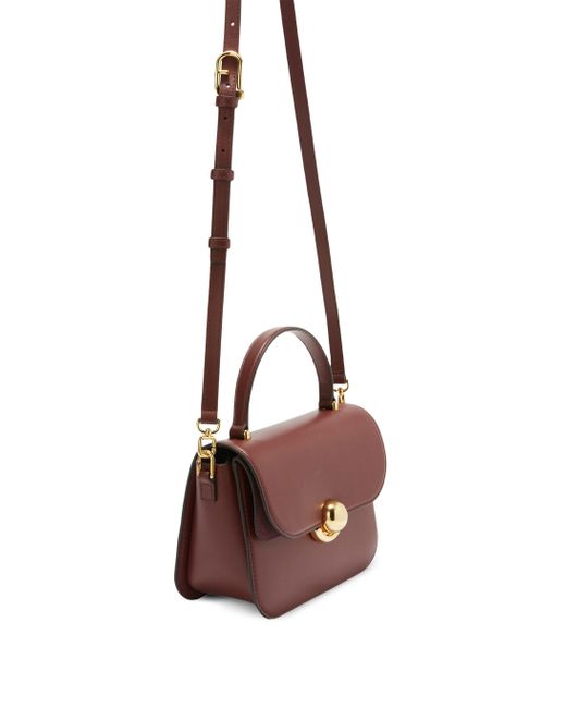 Furla Bruine Front Flap Ribes Tas in het Purple