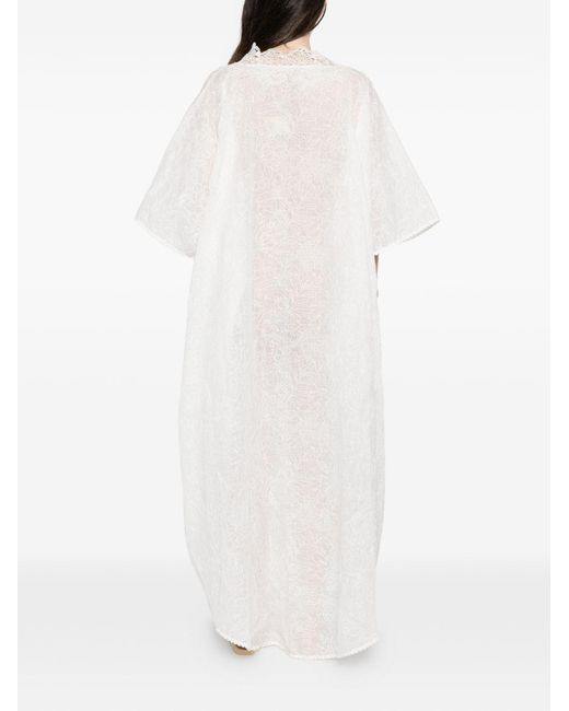 Ermanno Scervino White Long Kaftan