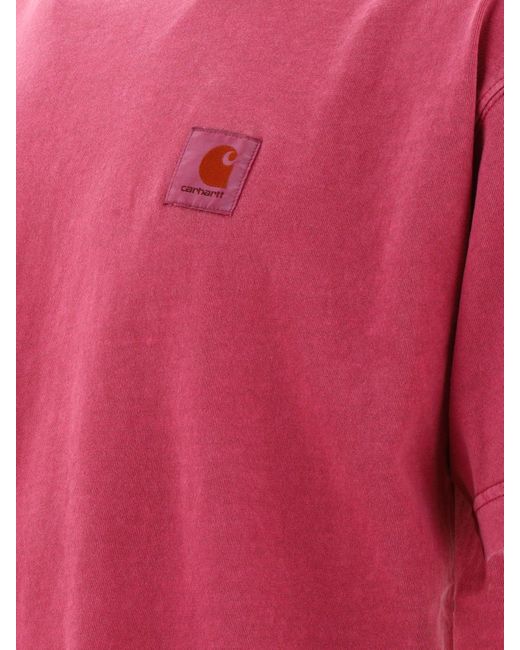 Carhartt Pink "Nelson" T Shirt for men