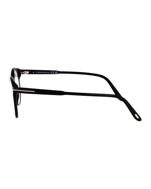 Tom Ford Black Round Optical Ft5695 B 001 for men