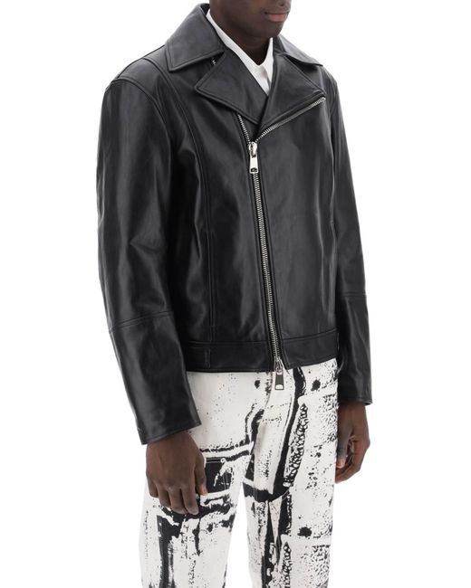 Alexander McQueen Nappa Biker -jas in het Black voor heren