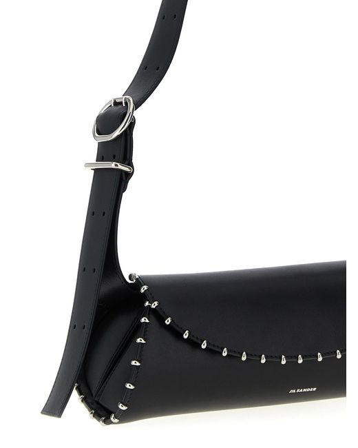 Jil Sander Black 'Cannolo' kleiner Umhängetasche