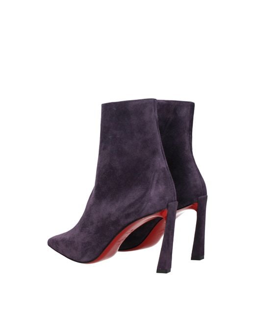 Louboutin Blue Stivaletti Condora Donna Camoscio Viola/Mora for men