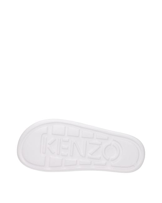 KENZO Multicolor Hausschuhe und Hufe Frauen weißer Gummi