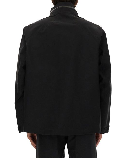 Veilance Black Jacket With Foldable Hood