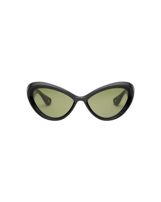 Jean Paul Gaultier Green Parisian Cat Sunglasses