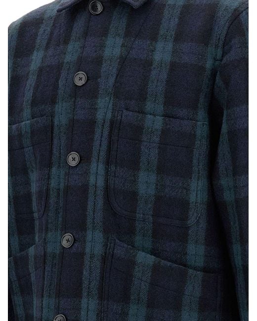 Paul Smith Blue Wool Jacket With Buttons for men