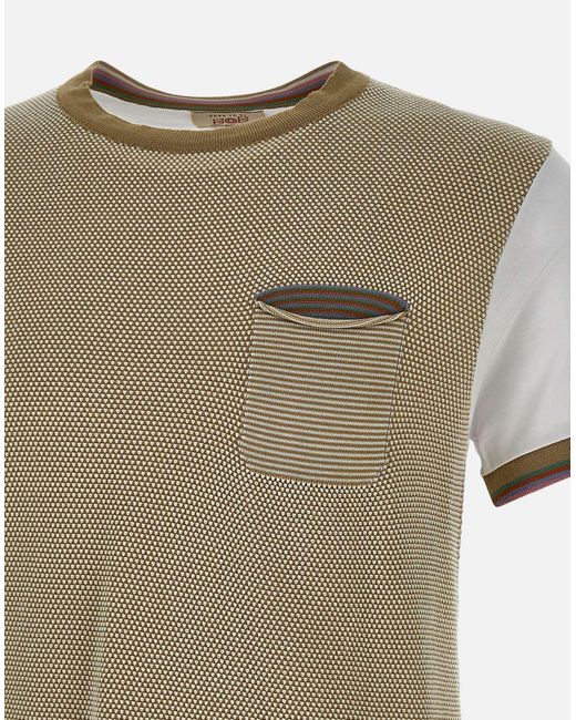Bob Unica Strukturierte T-Shirt in Natural für Herren