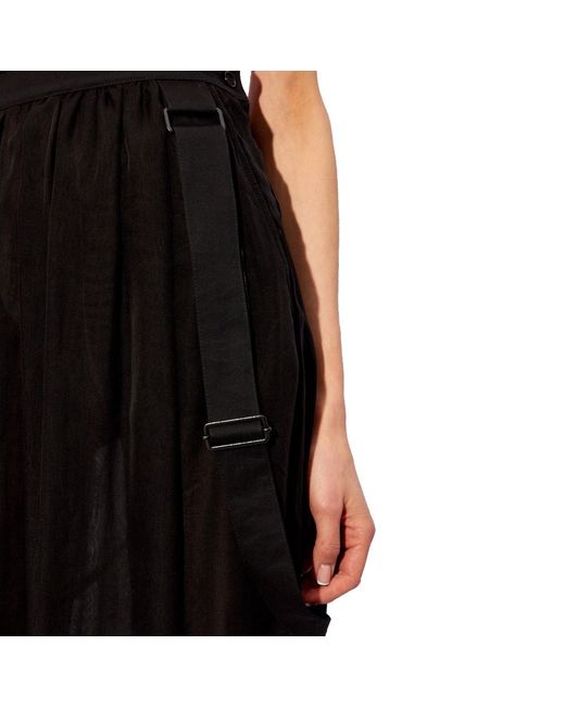 Max Mara Black Sfilata Jedy Skirt With Semi-Sheer Design