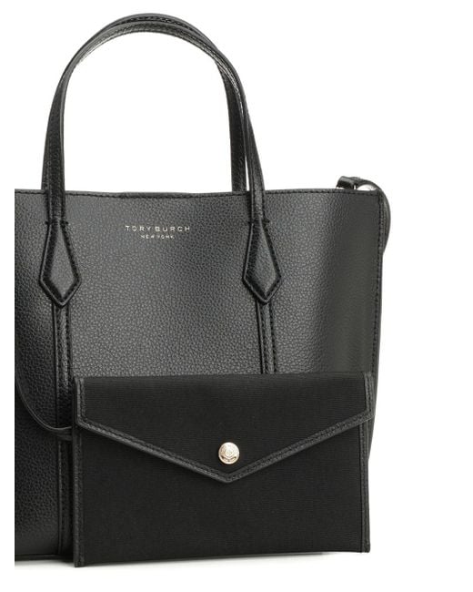 Tory Burch Kleine Perry Shopper Van Bewerkt Leer in het Black