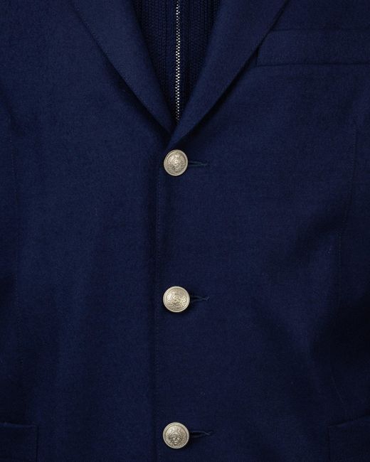 Eleventy Blue Giacca Con Bavaglio Blu