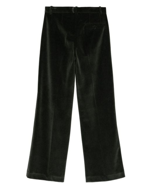 Circolo 1901 Black Cotton Wide-Leg Trousers