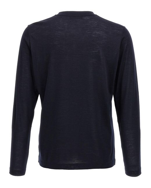 Zanone Blue Light Wool T Shirt