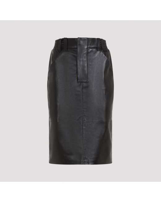 Saint Laurent Black Midi Skirt