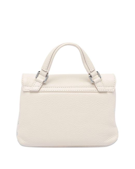 Zanellato White Postina Daily Baby Leather Handbag