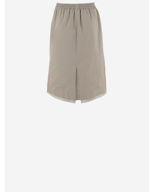 Carven Zijden Blend Rok in het White